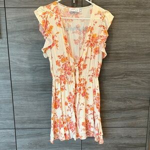 Petal & Pup Floral Tie-Front Mini Dress